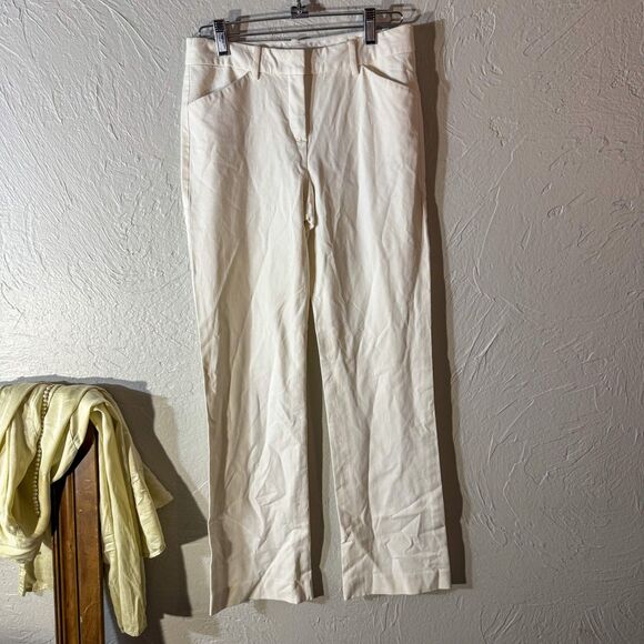 Theory White Trousers with Bi-Stretch Fabric - Picture 2 of 12